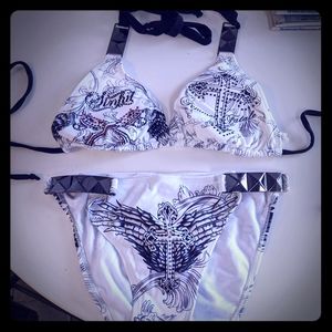 NWT Sinful bikini bathing suit LG w/Metal